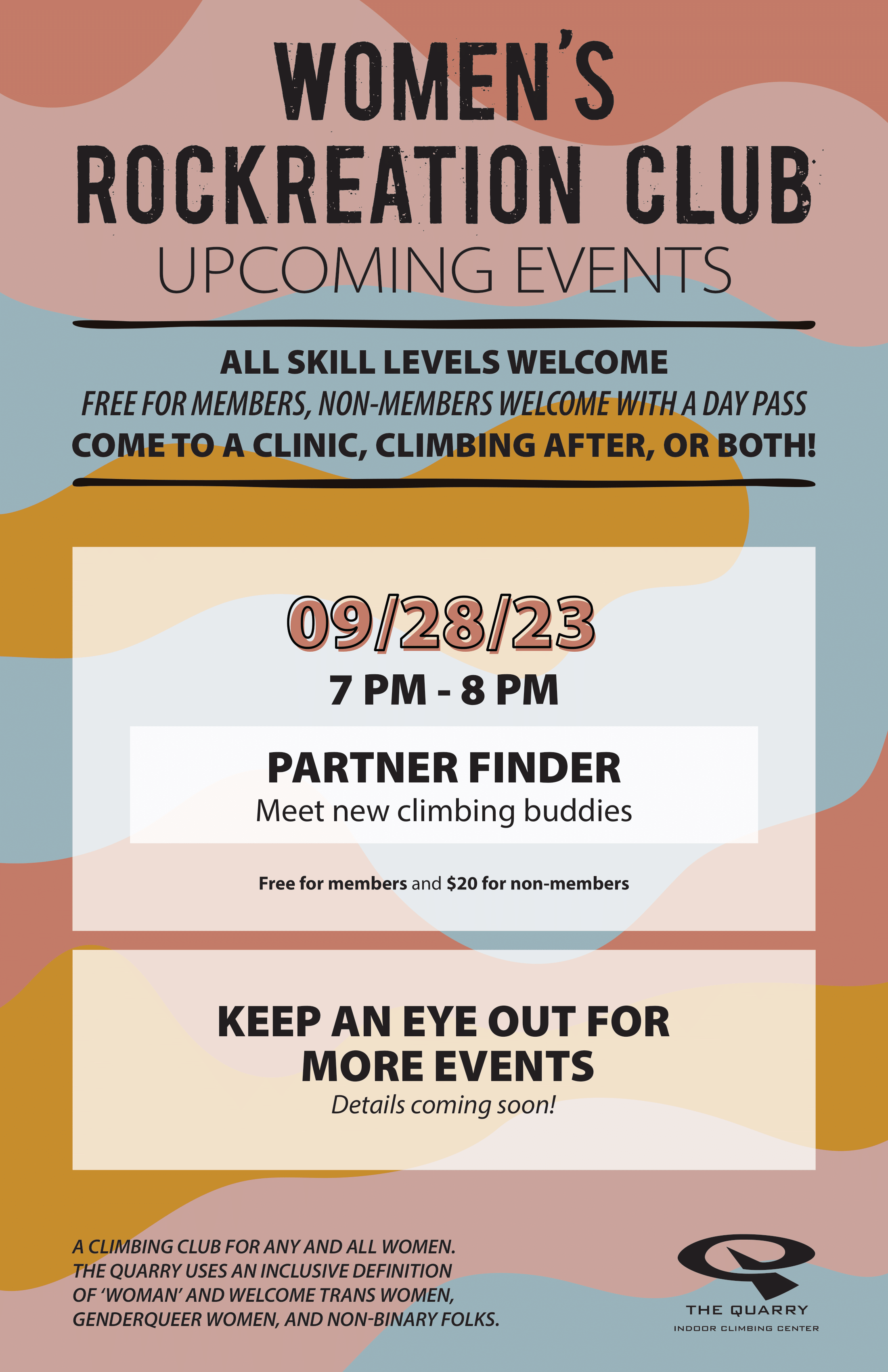 Women's Rockreation Club Upcoming Events 09-2023ai-1